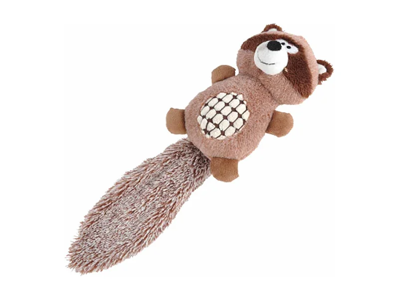 Peluche pour Chien "Raton Laveur" 40cm Marron