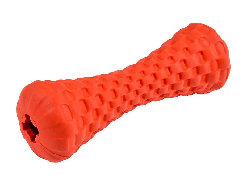 Jouet pour Chien Distributeur "Os" 15cm Rouge