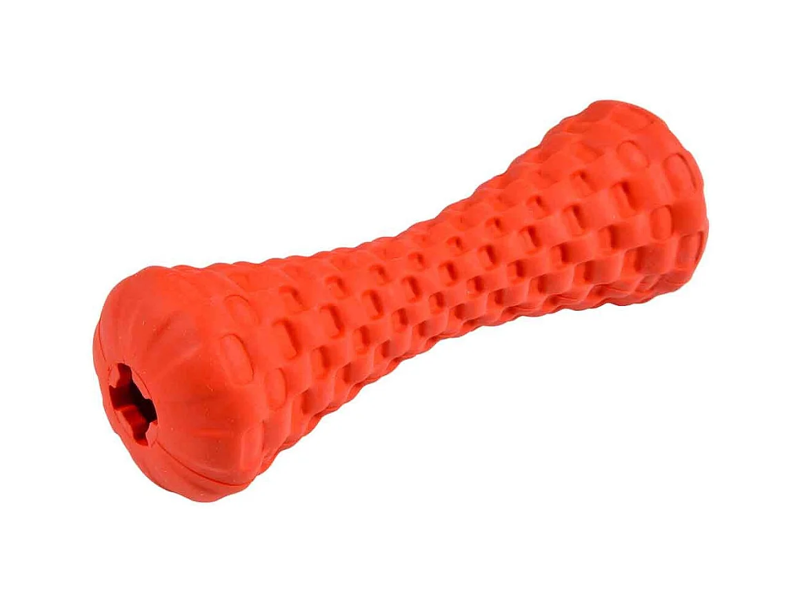 Jouet pour Chien Distributeur "Os" 15cm Rouge