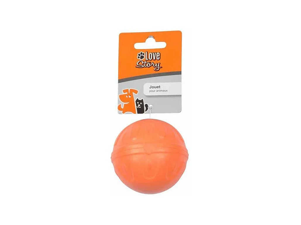 Jouet pour Chien "Balle Fitness Eva" 7cm Orange