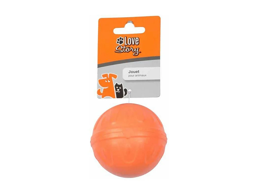 Jouet pour Chien "Balle Fitness Eva" 7cm Orange