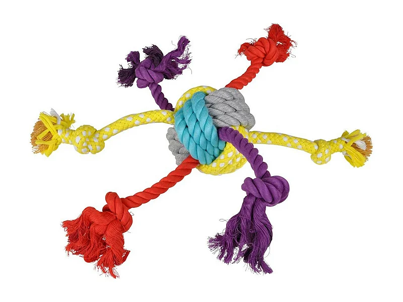 Jouet pour Chien "Corde & 6 Nœuds" 56cm Multicolore
