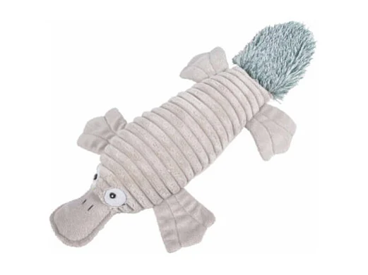 Peluche pour Chien "Ornithorynque" 38cm Gris