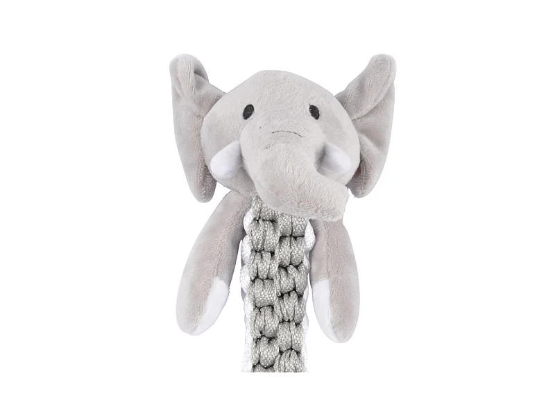 Peluche pour Chien "Éléphant" 34cm Gris