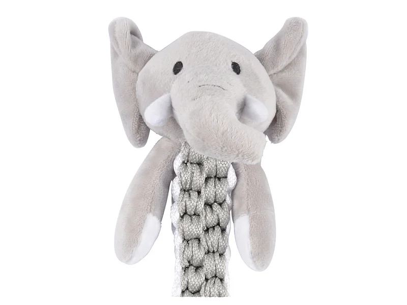 Peluche pour Chien "Éléphant" 34cm Gris