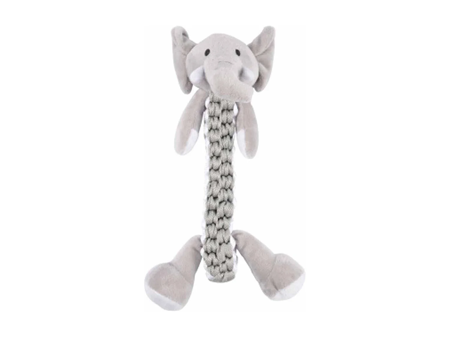 Peluche pour Chien "Éléphant" 34cm Gris