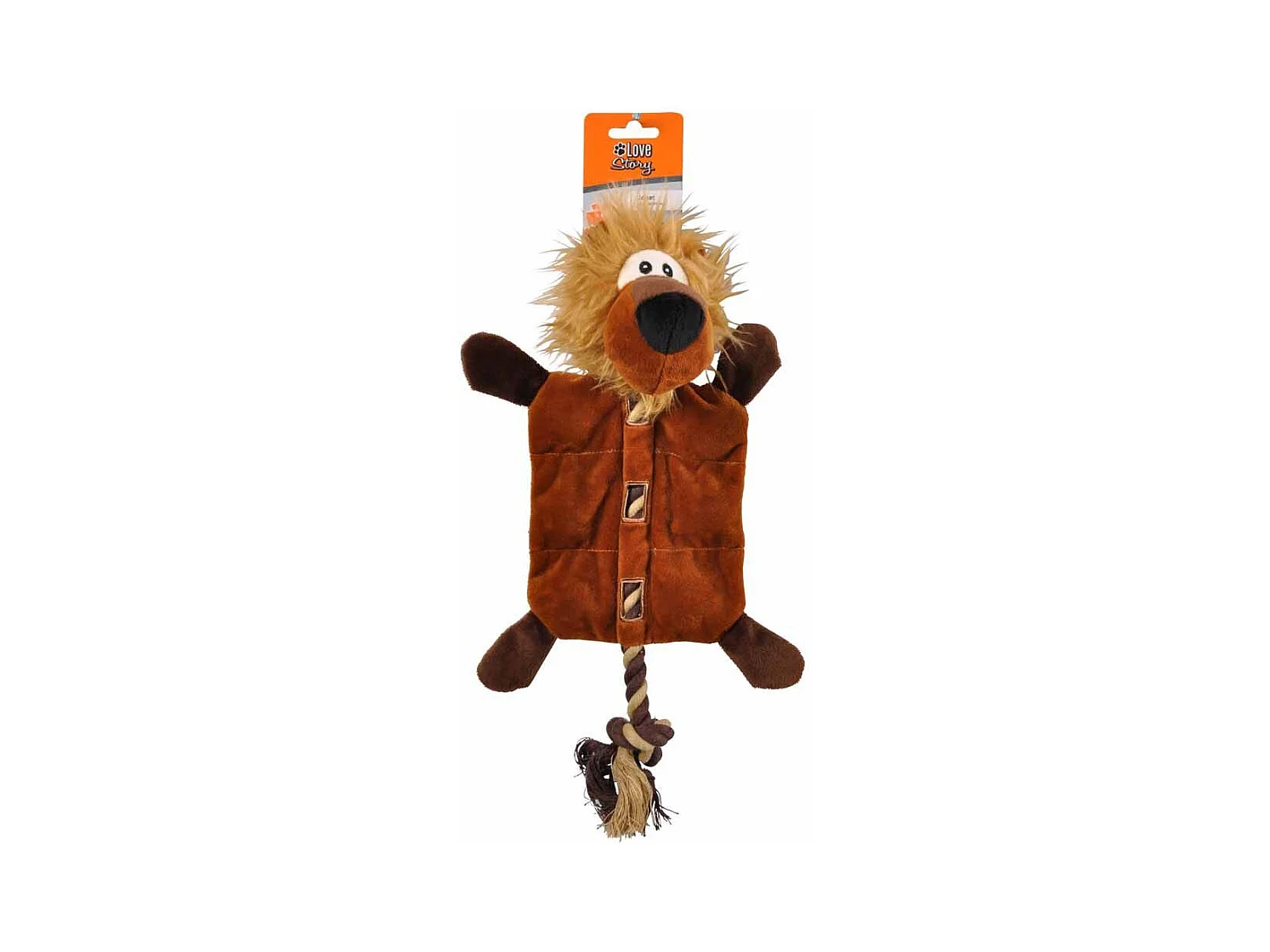 Peluche pour Chien "Lion" 37cm Marron