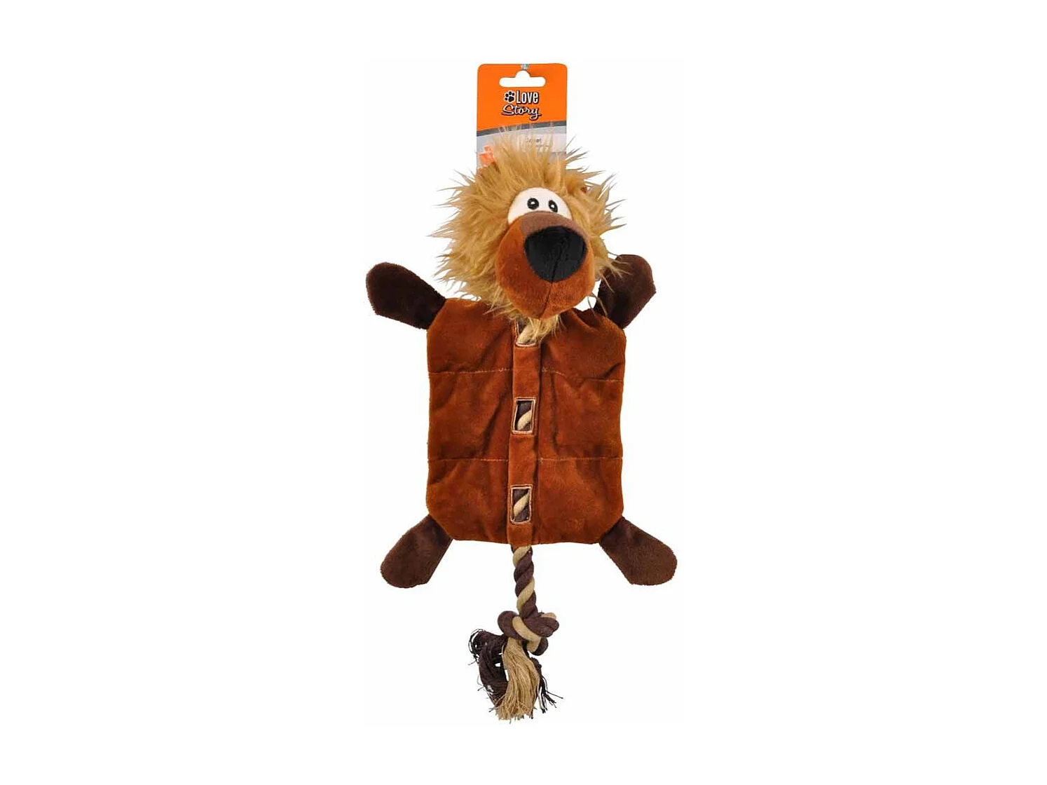 Peluche pour Chien "Lion" 37cm Marron