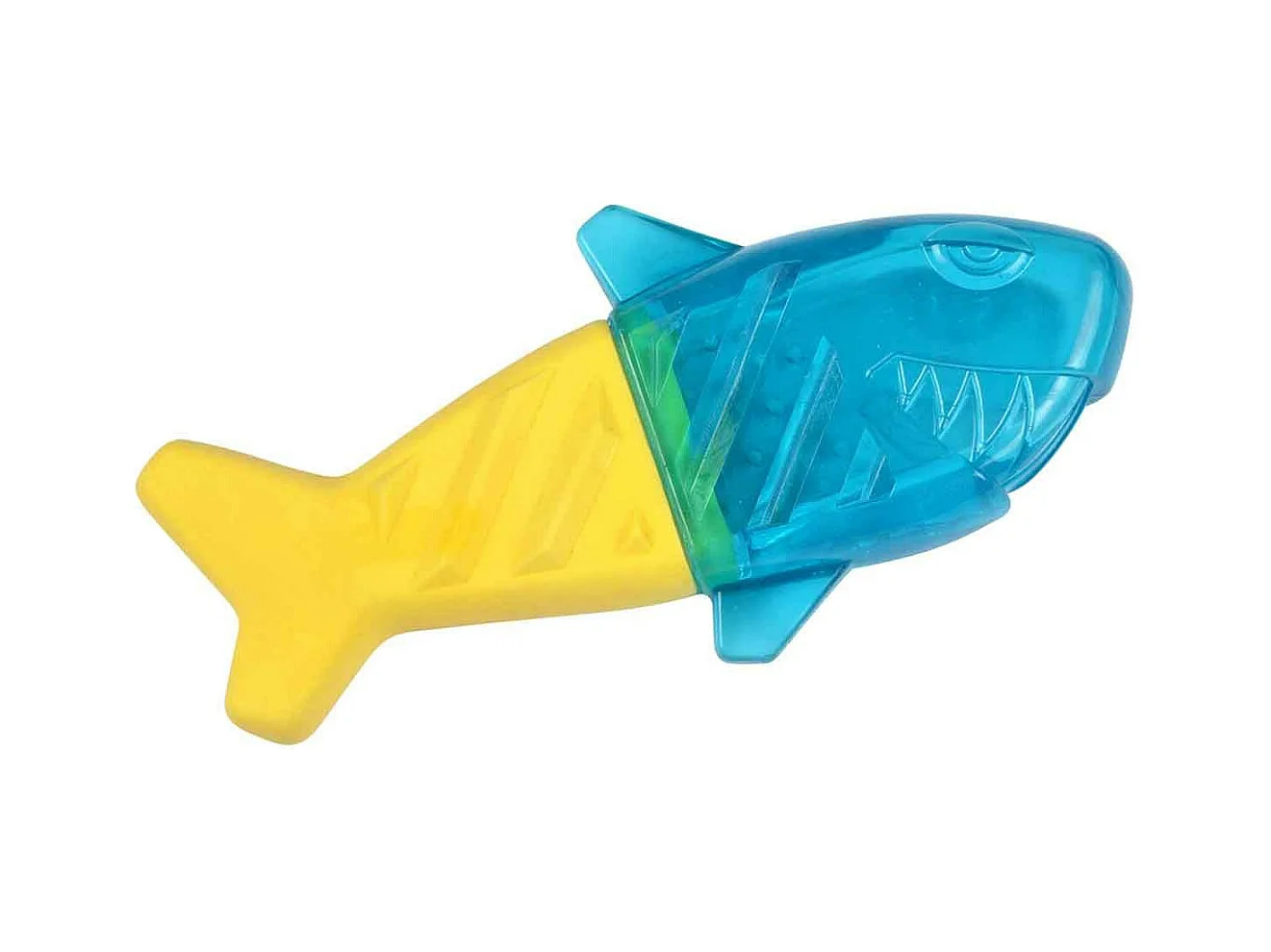 Jouet pour Chien Givré "Requin" 18cm Bleu & Jaune