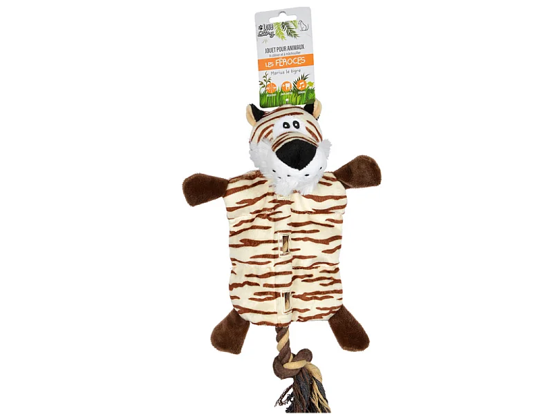 Peluche pour Chien "Tigre" 37cm Marron