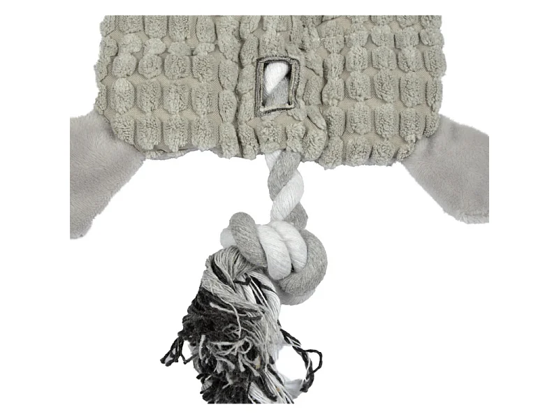 Peluche pour Chien "Éléphant" 37cm Gris