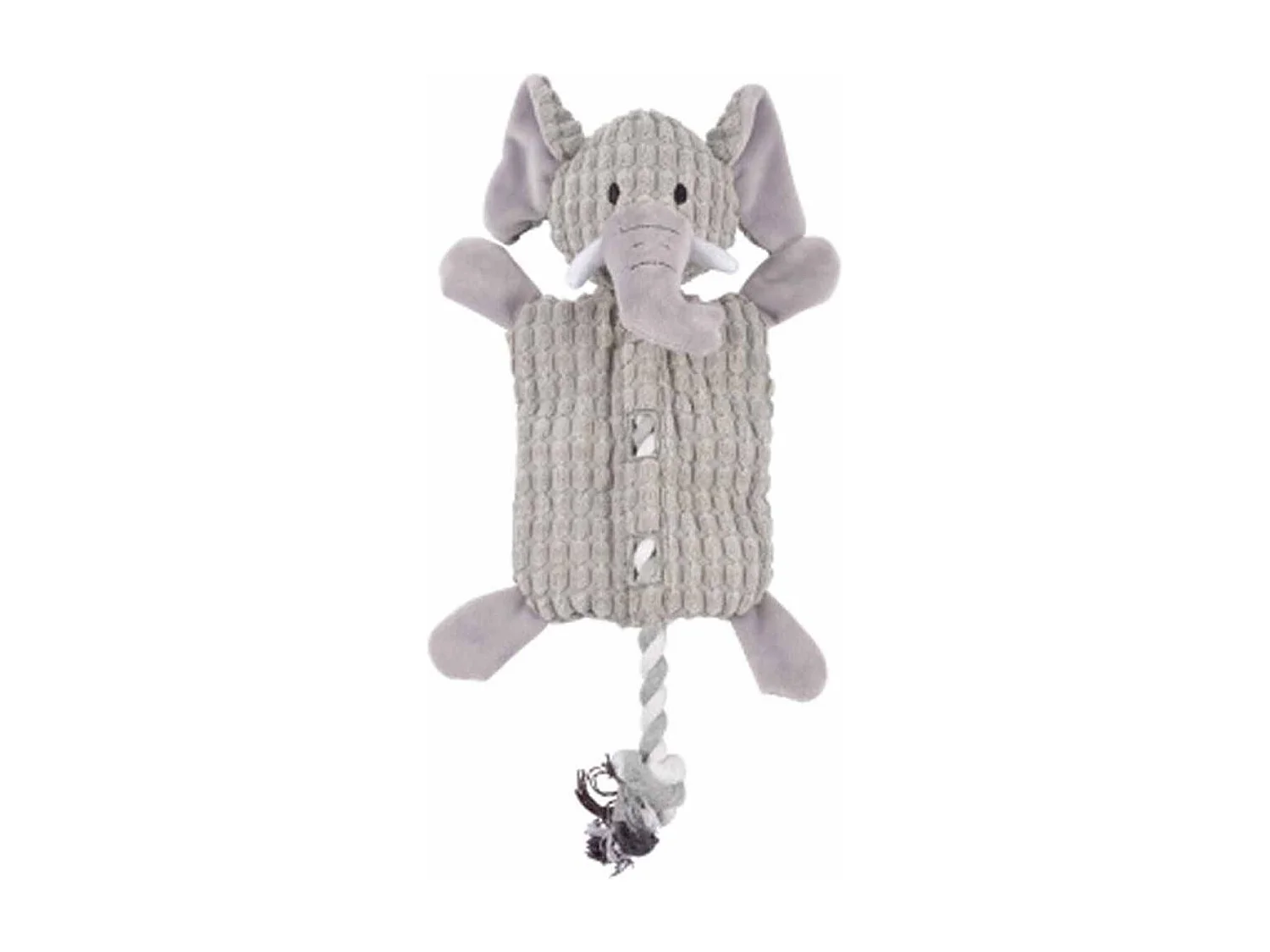 Peluche pour Chien "Éléphant" 37cm Gris