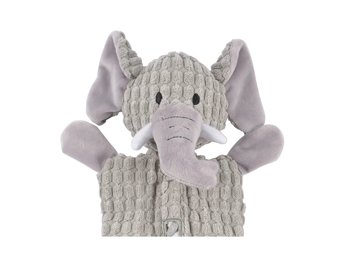 Peluche pour Chien "Éléphant" 37cm Gris
