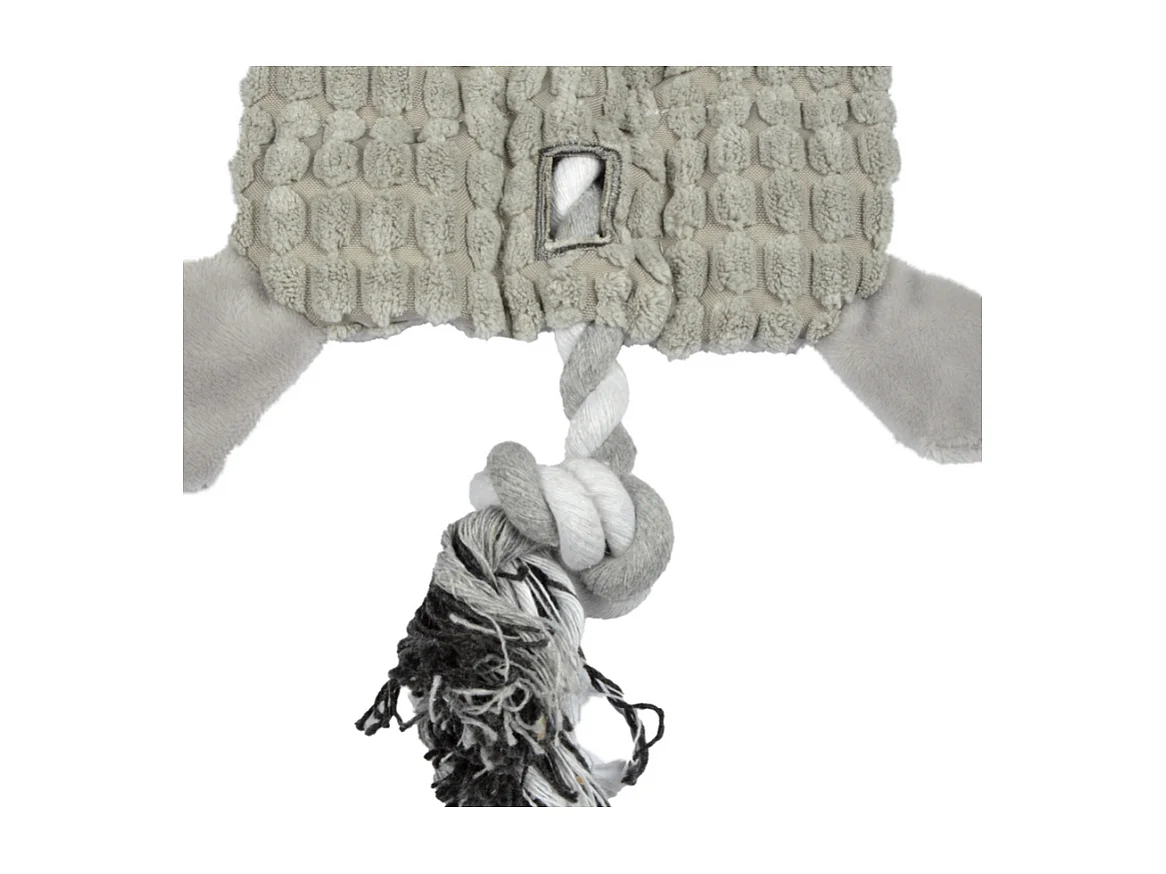 Peluche pour Chien "Éléphant" 37cm Gris