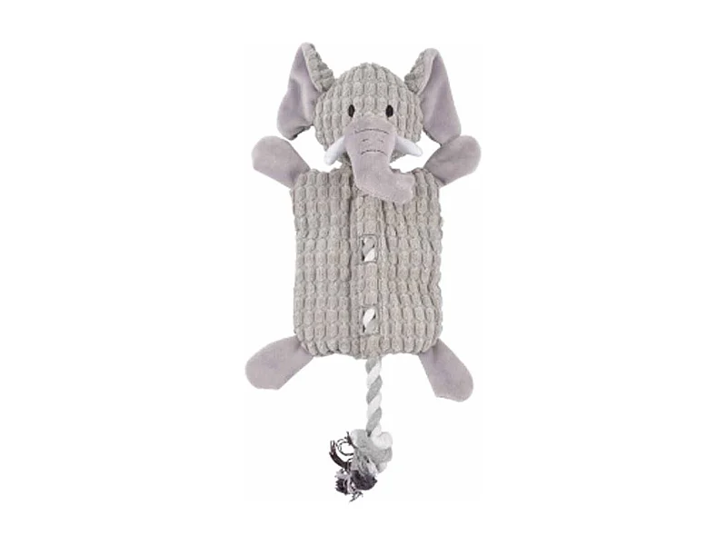 Peluche pour Chien "Éléphant" 37cm Gris