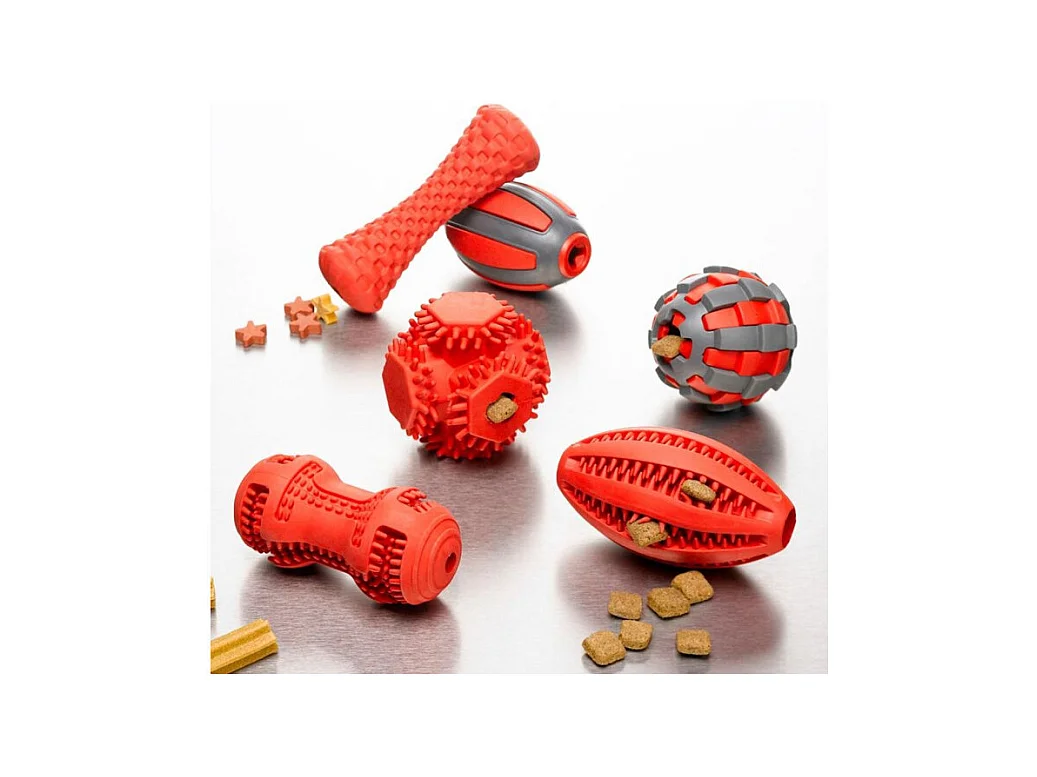 Jouet pour Chien Distributeur "Balle" 7cm Rouge