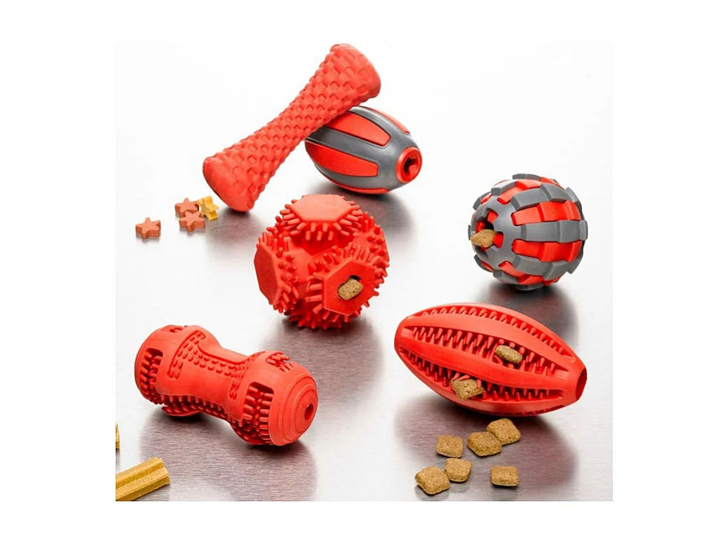 Jouet pour Chien Distributeur "Balle" 7cm Rouge
