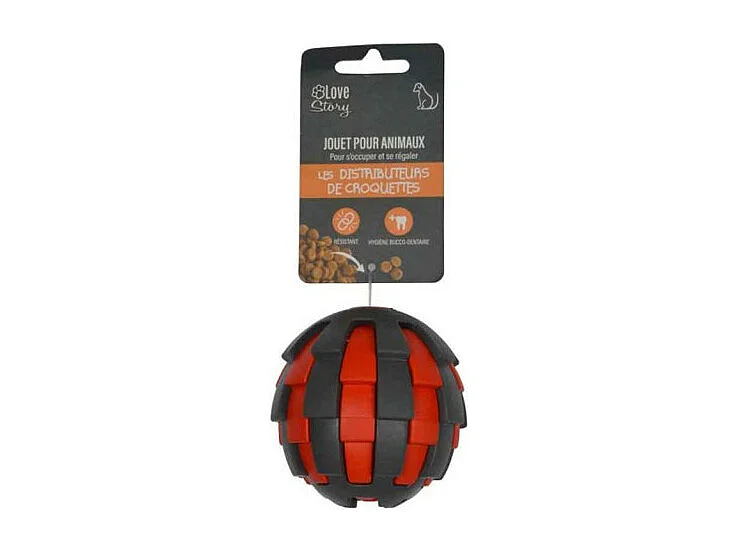 Jouet pour Chien Distributeur "Balle" 7cm Rouge