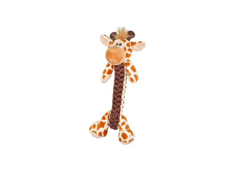 Peluche pour Chien "Girafe" 34cm Marron