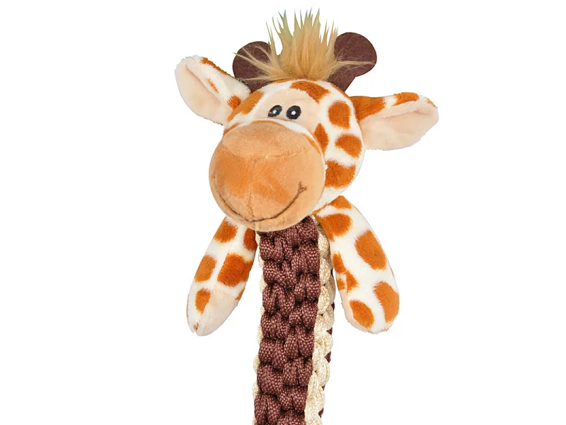 Peluche pour Chien "Girafe" 34cm Marron