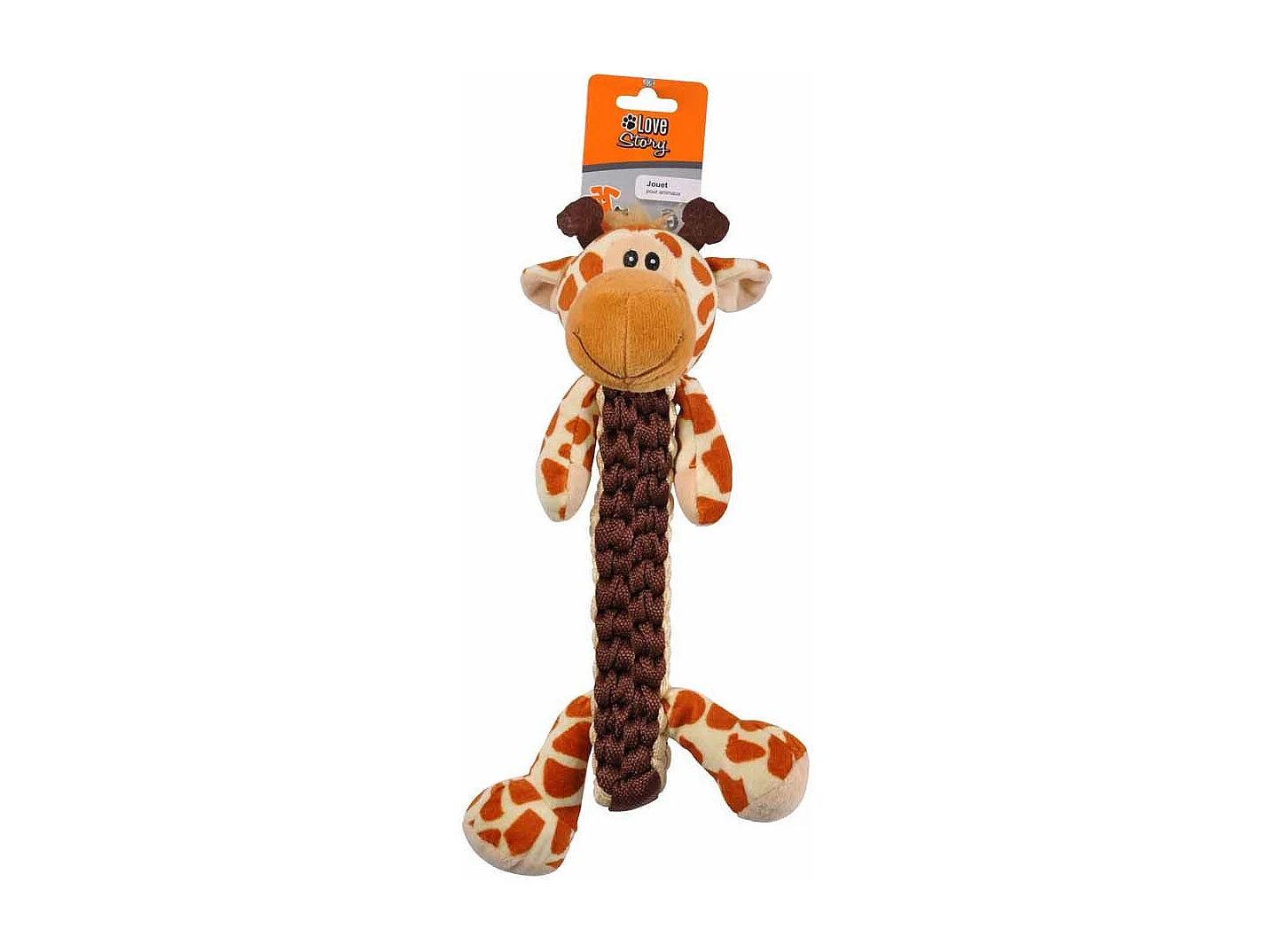 Peluche pour Chien "Girafe" 34cm Marron
