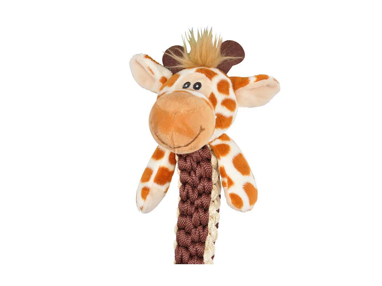 Peluche pour Chien "Girafe" 34cm Marron