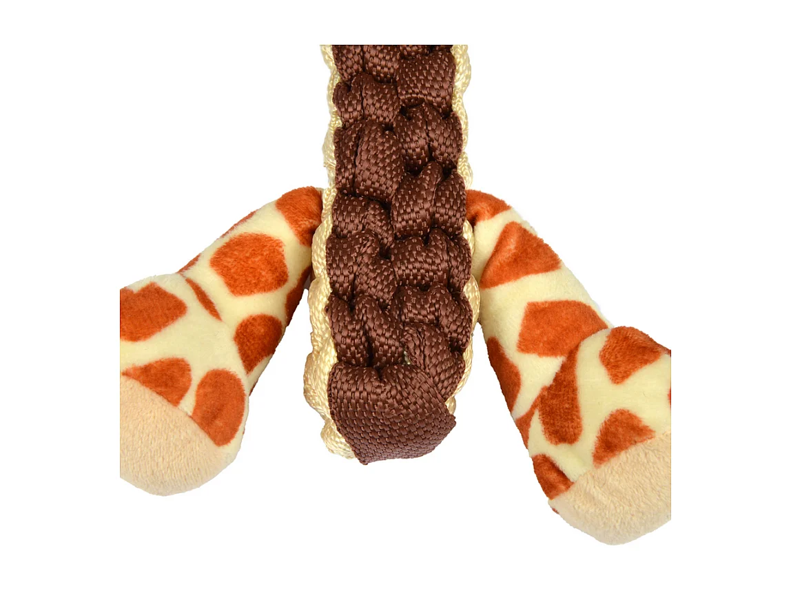 Peluche pour Chien "Girafe" 34cm Marron