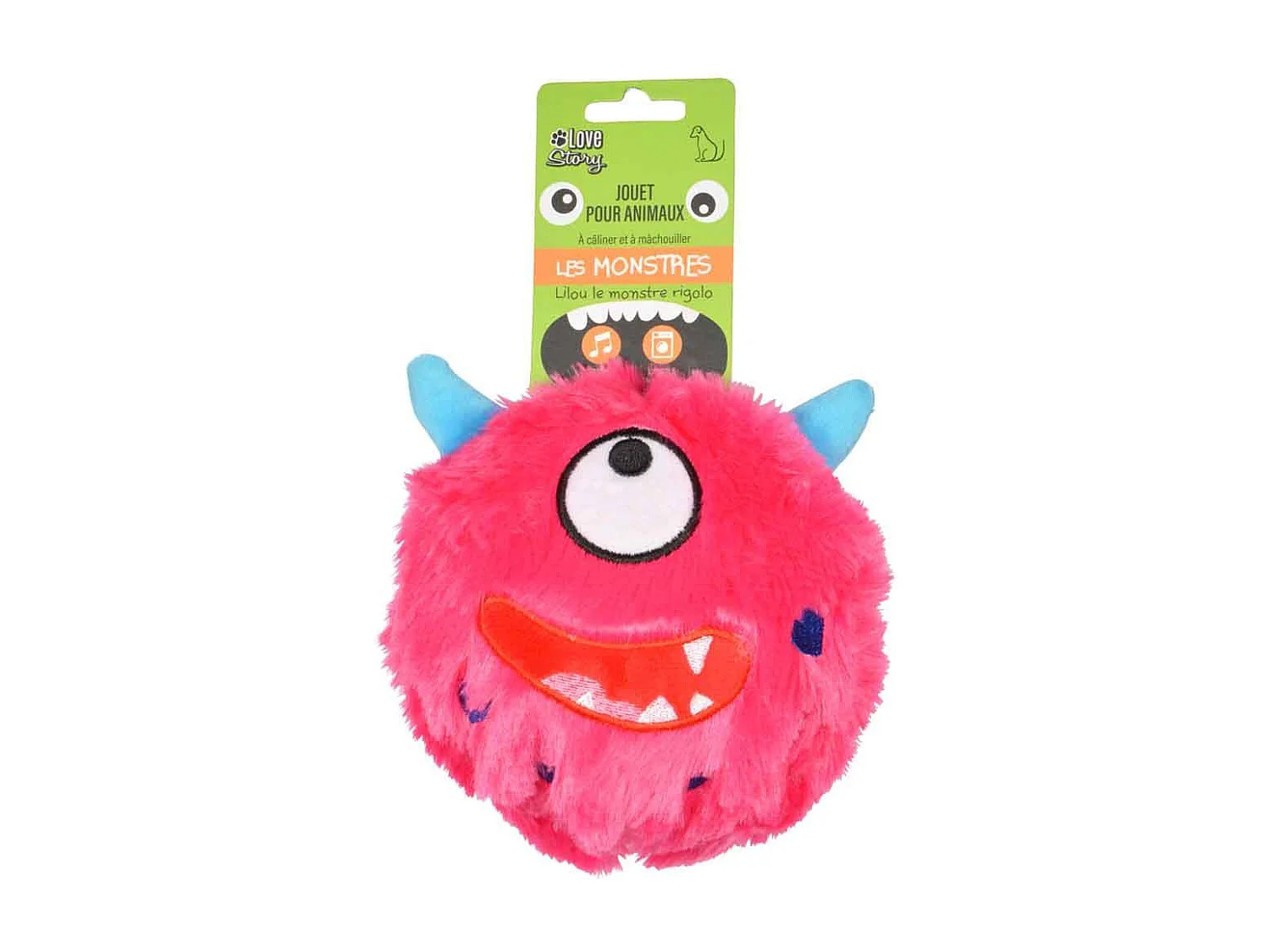 Jouet pour Chien "Lilou le Monstre" 14cm Rose