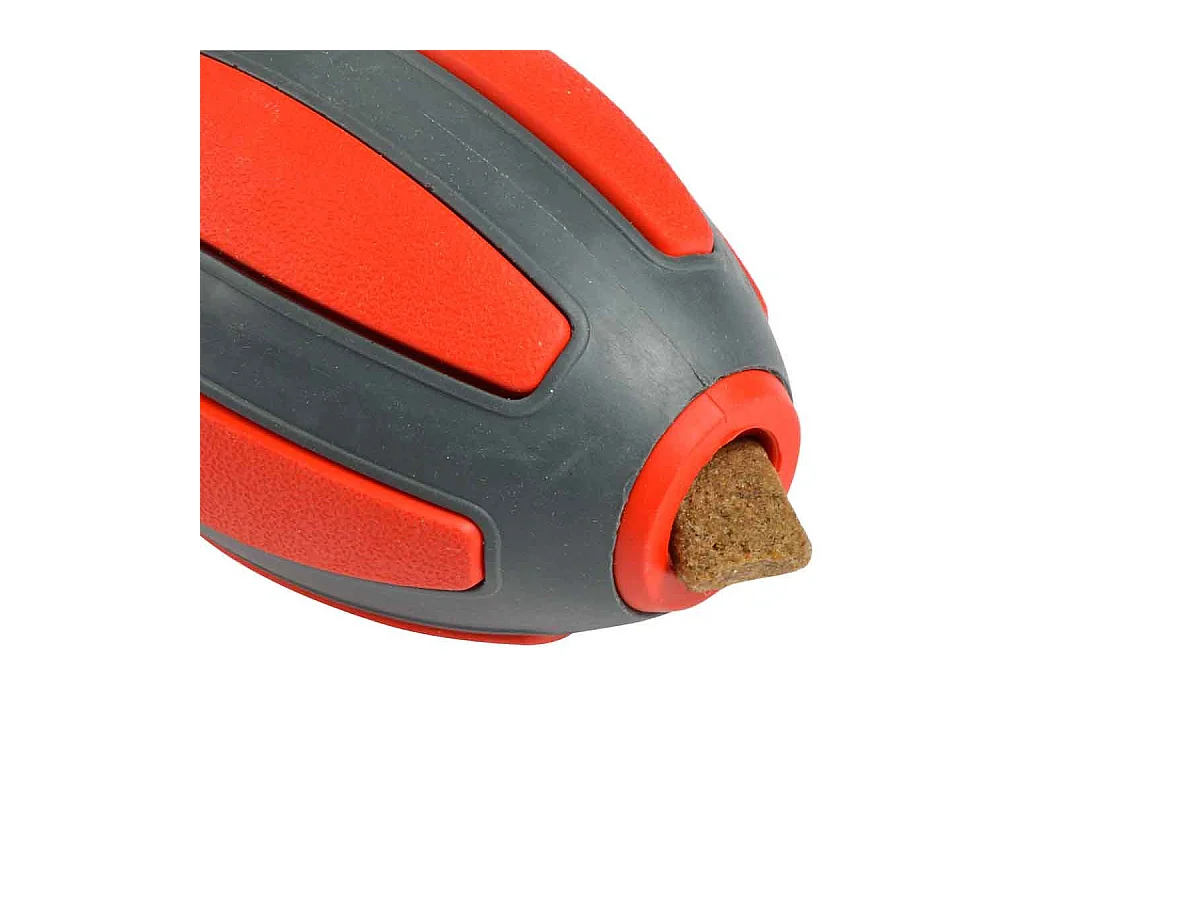 Jouet pour Chien Distributeur "Ovale" 10cm Rouge