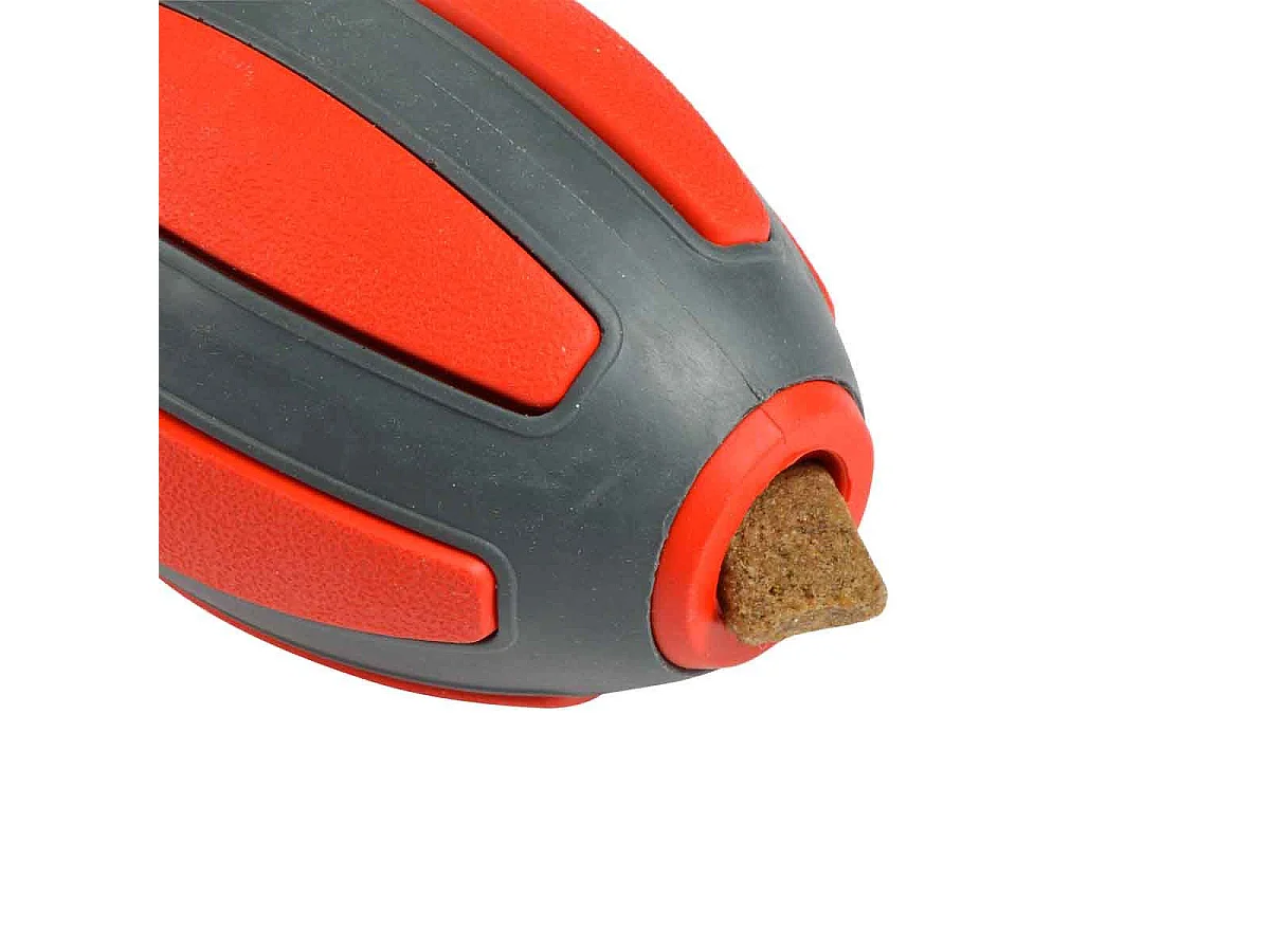 Jouet pour Chien Distributeur "Ovale" 10cm Rouge