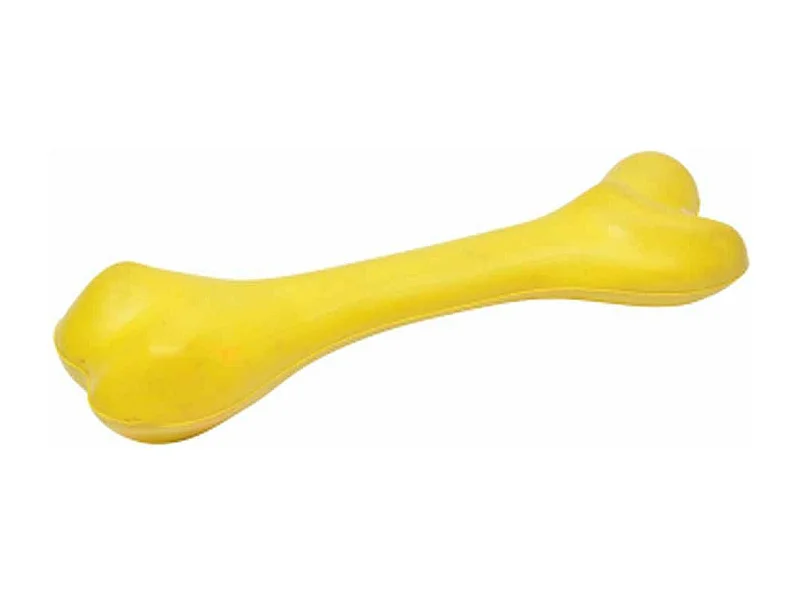 Jouet pour Chien "Forme Os" 21cm Jaune