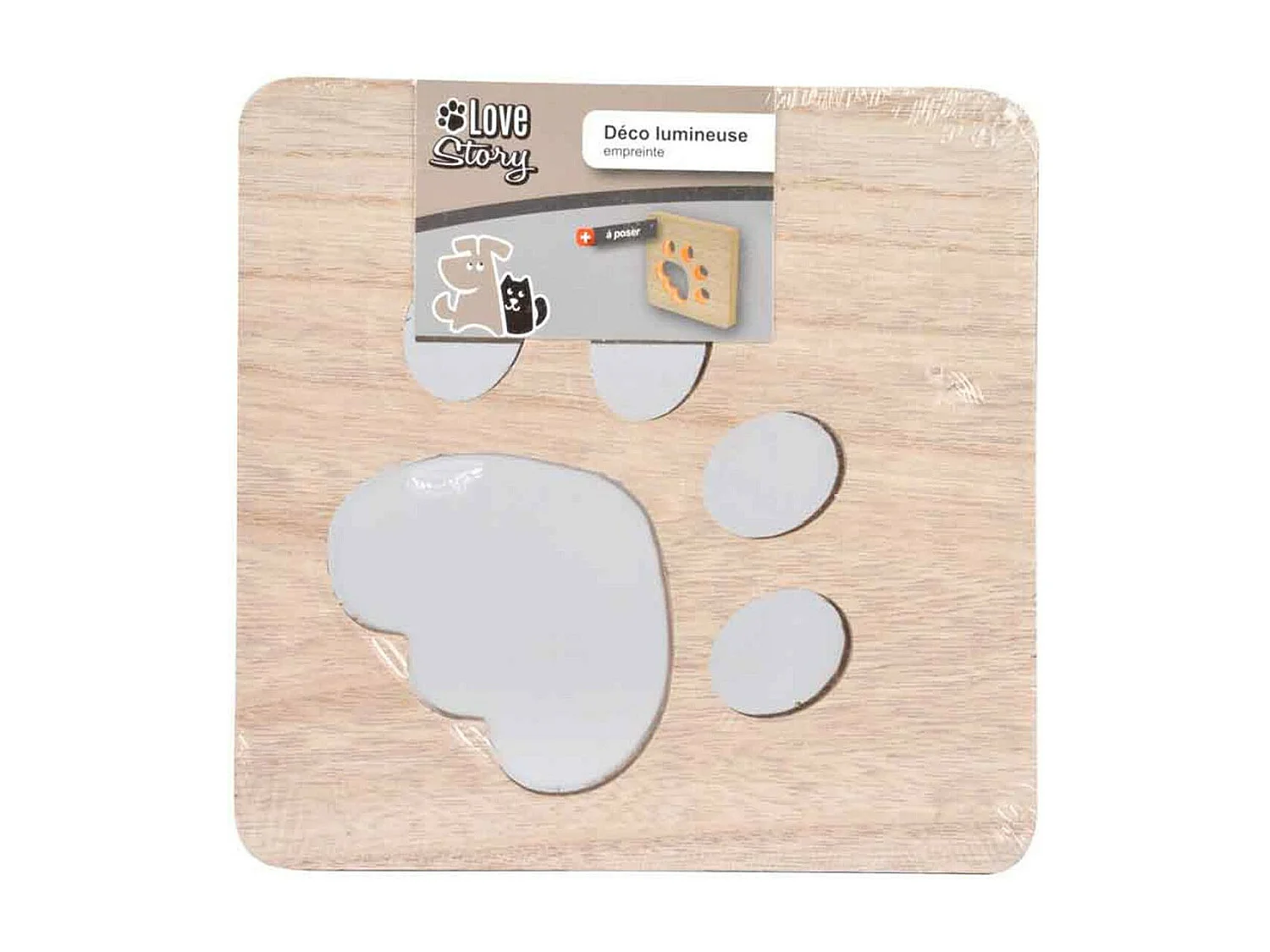 Décoration Lumineuse Led "Patte" 19cm Naturel