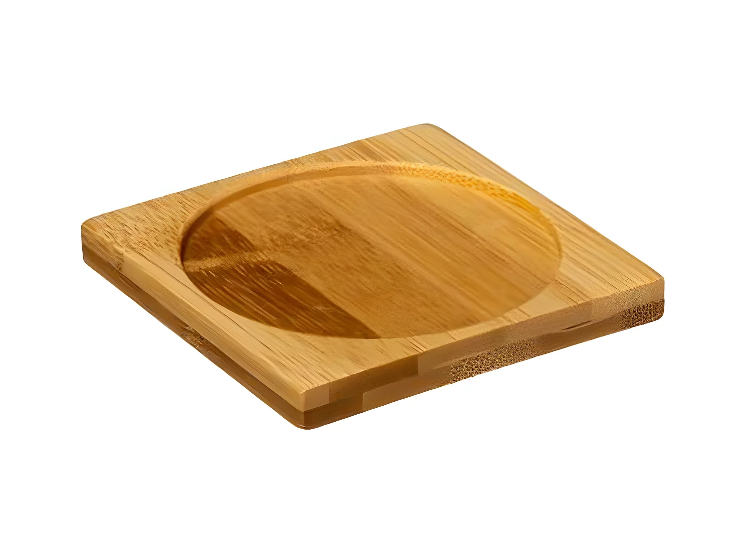 Cocotte & Soucoupe "Bambou" 13cm Blanc