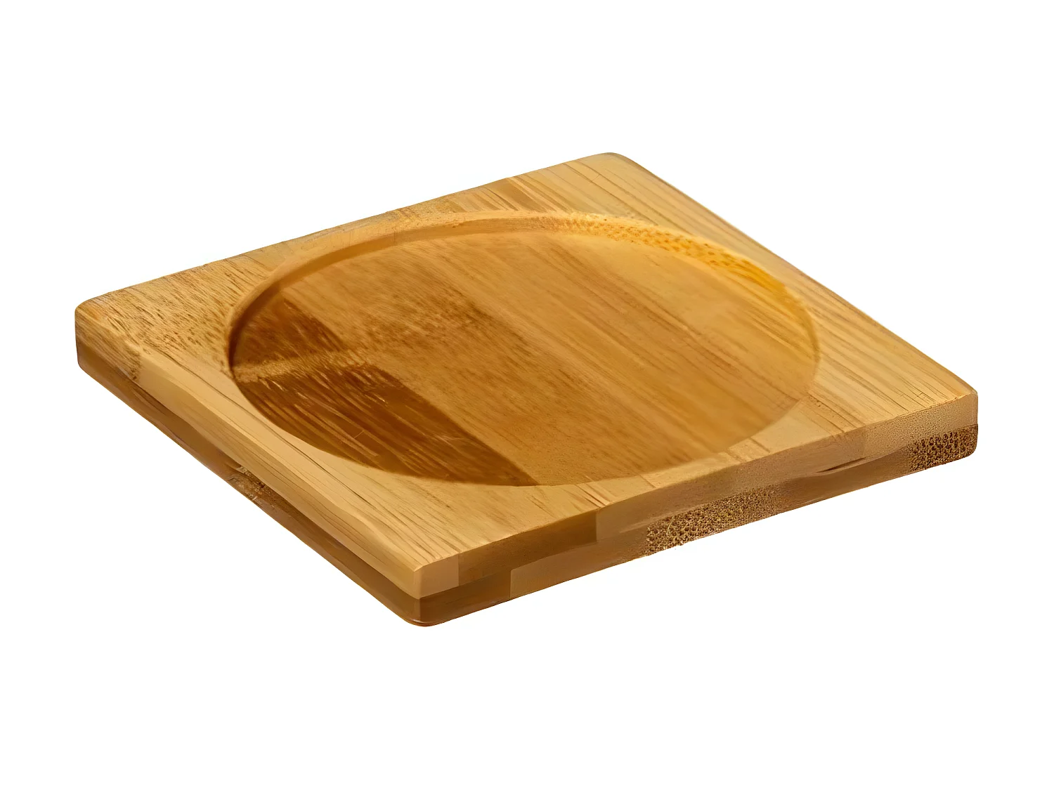 Cocotte & Soucoupe "Bambou" 13cm Blanc