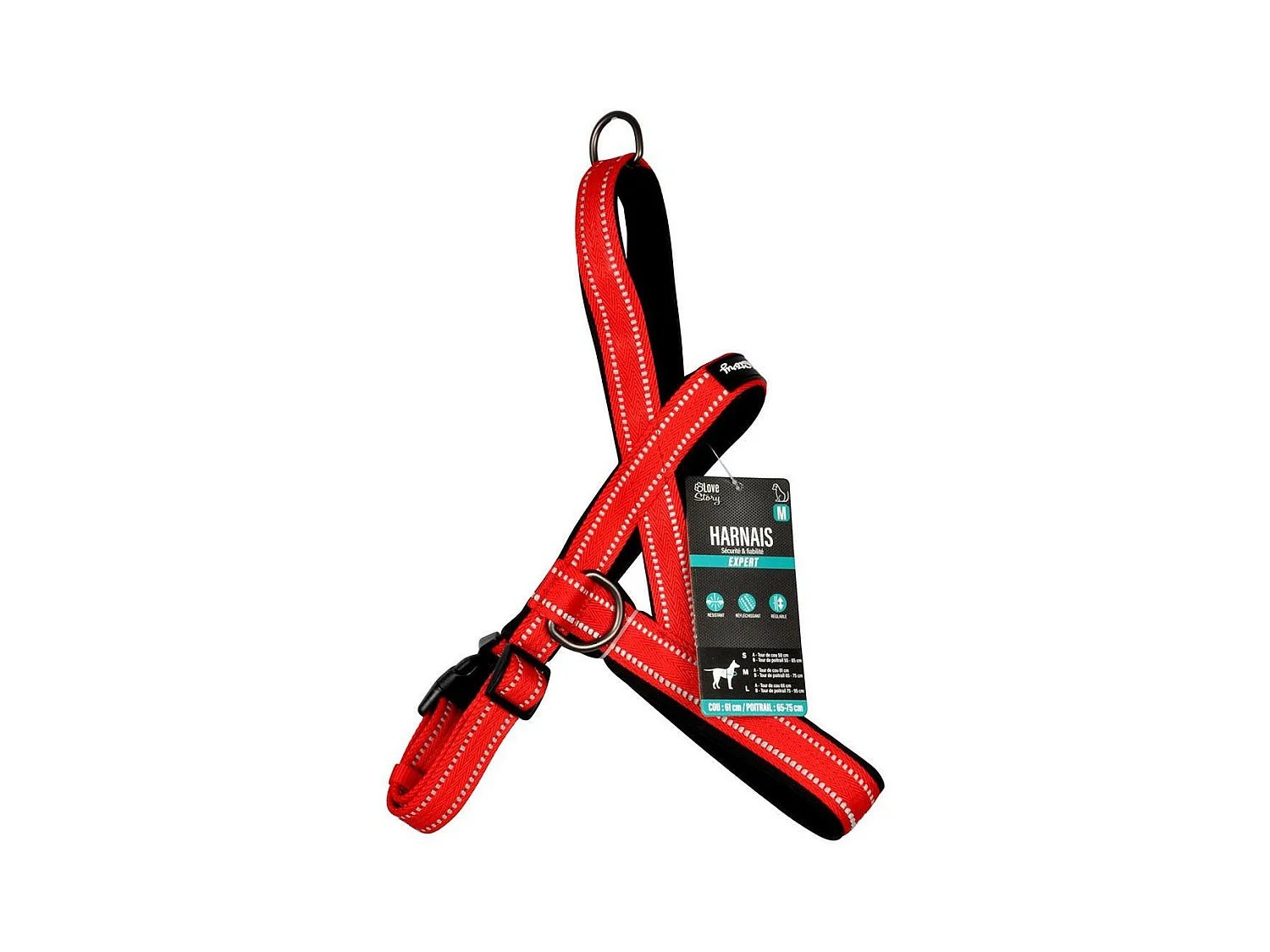 Harnais Norvégien "Expert Réglable" 75cm Rouge