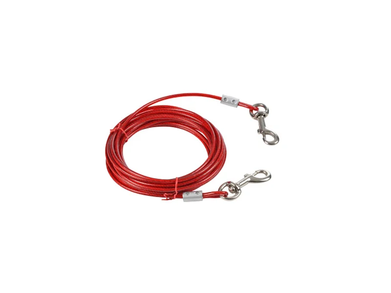 Laisse d'Attache pour Chien "Ultra Résistante" 6m Rouge