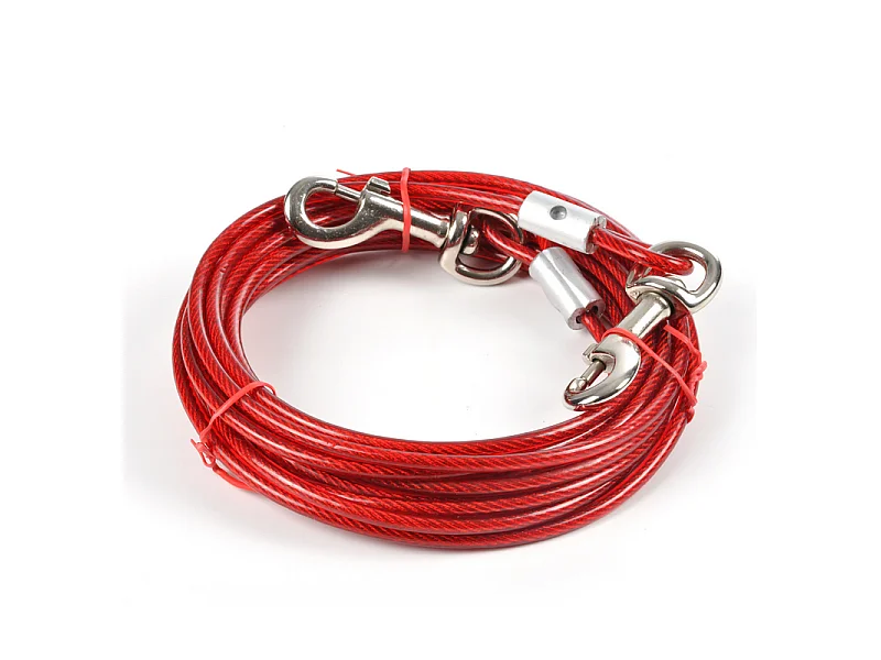 Laisse d'Attache pour Chien "Ultra Résistante" 6m Rouge