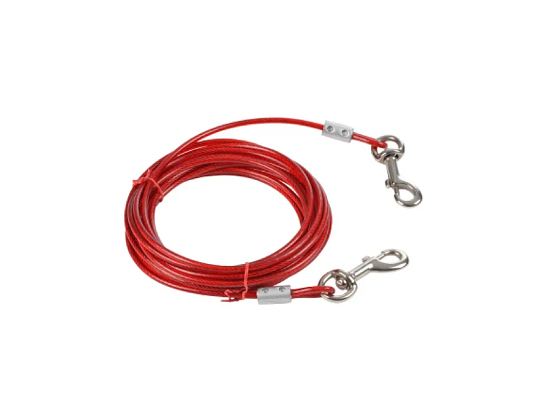 Laisse d'Attache pour Chien "Ultra Résistante" 6m Rouge