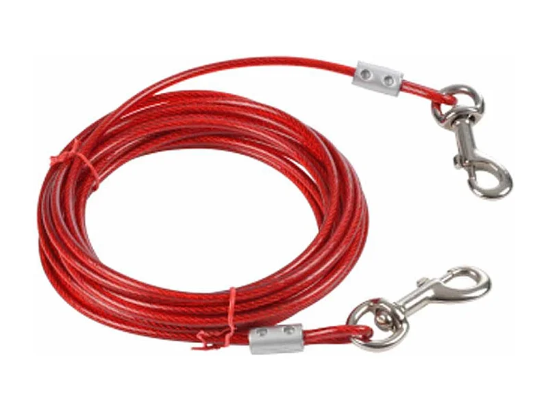 Laisse d'Attache pour Chien "Ultra Résistante" 6m Rouge