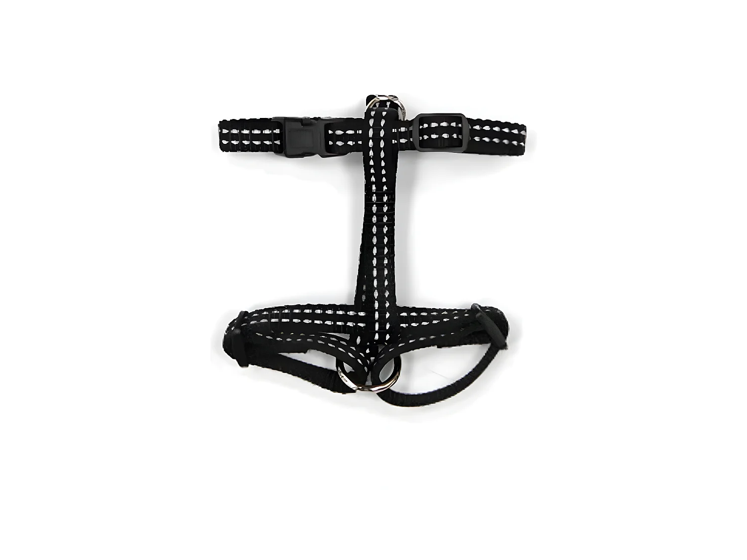 Harnais pour Chien "Coutures Réfléchissantes" 35cm Noir