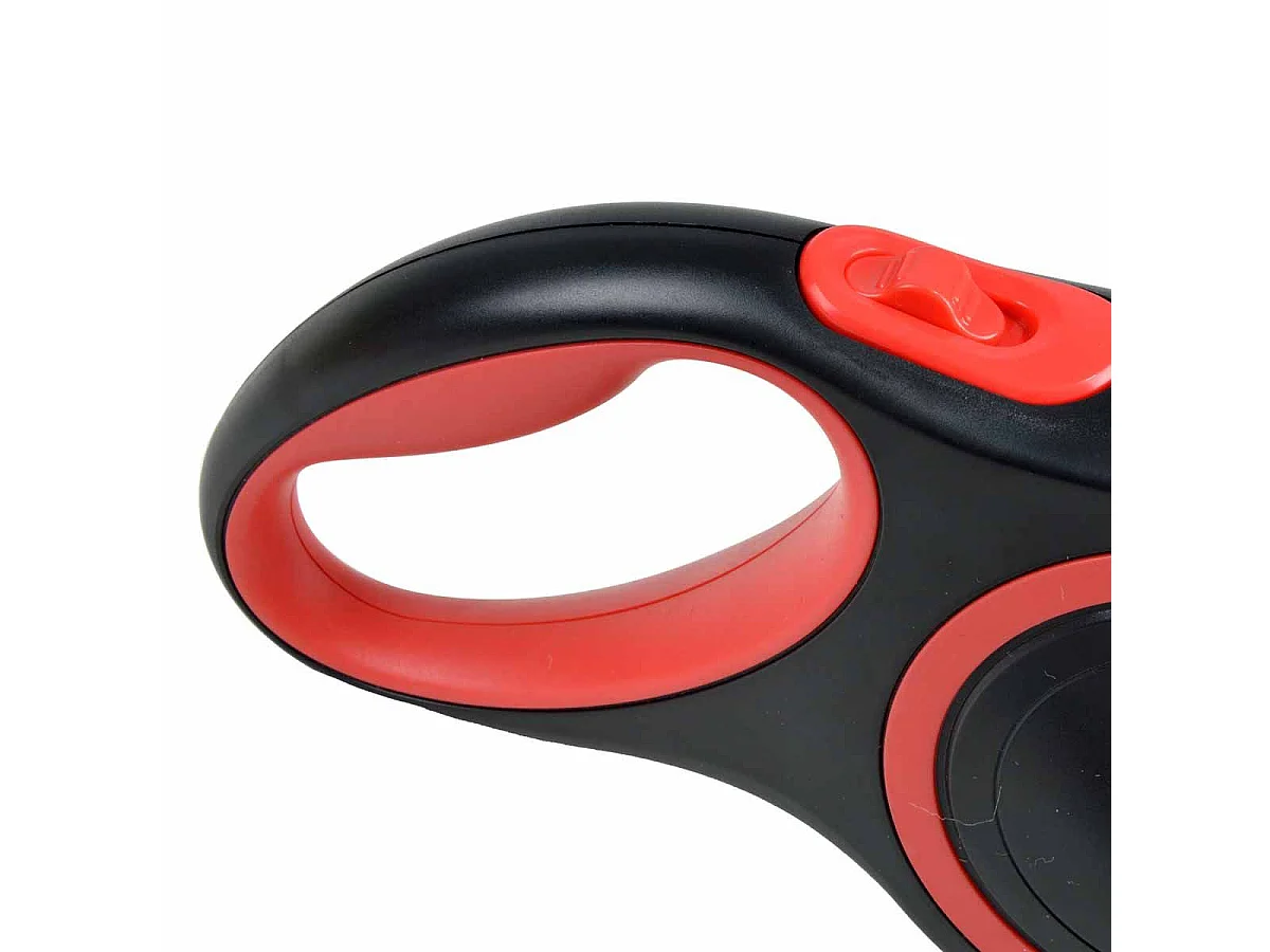 Laisse Rétractable Chien "Résistante" 20cm Rouge