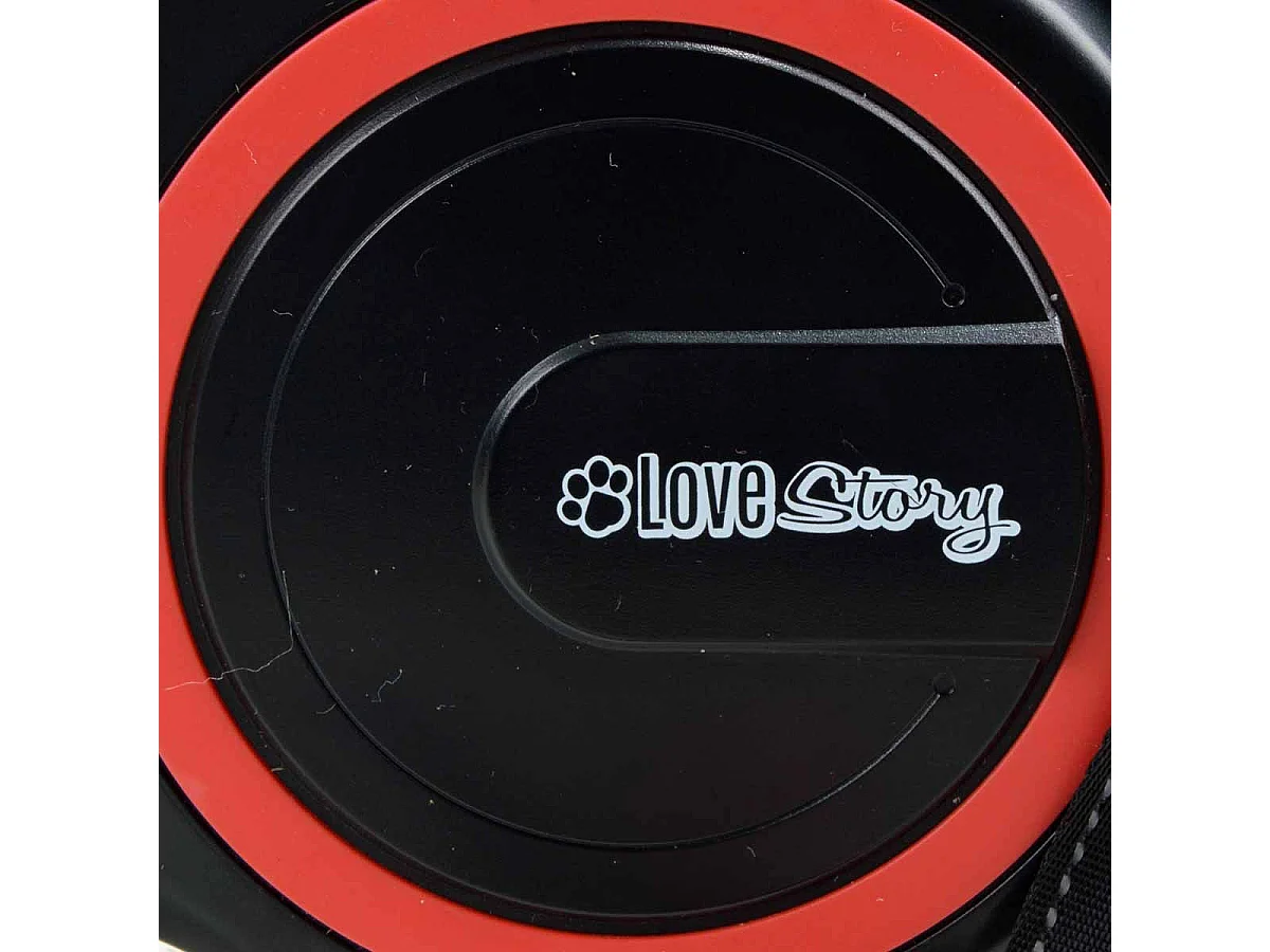 Laisse Rétractable Chien "Résistante" 20cm Rouge