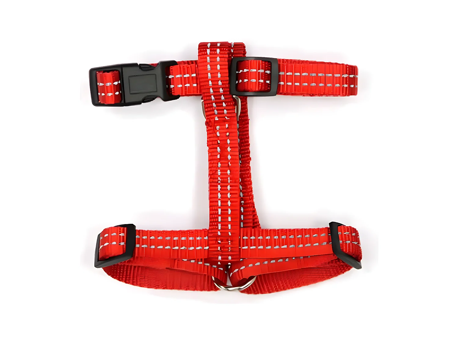 Harnais pour Chien "Coutures Réfléchissantes" 70cm Rouge