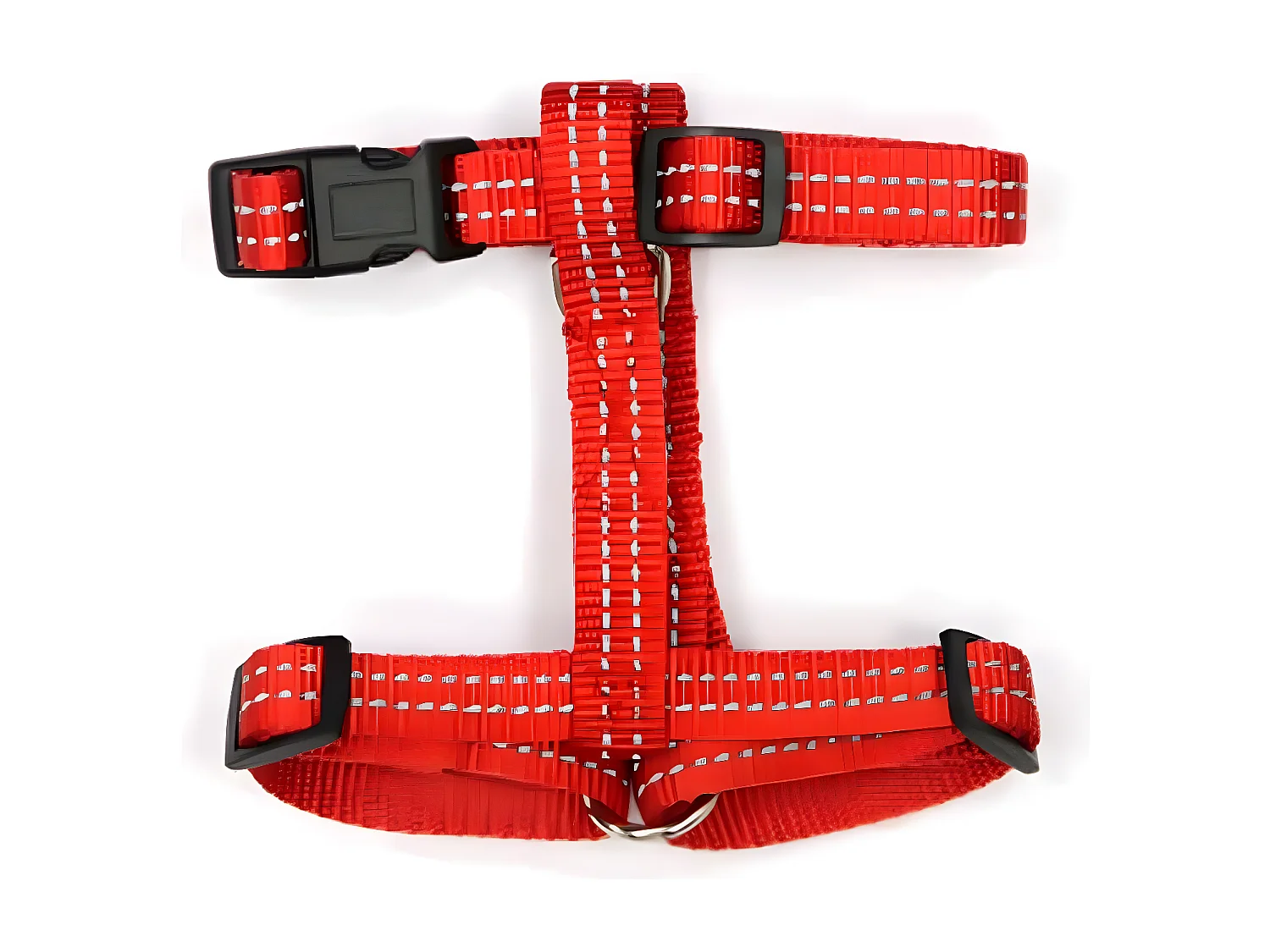 Harnais pour Chien "Coutures Réfléchissantes" 70cm Rouge