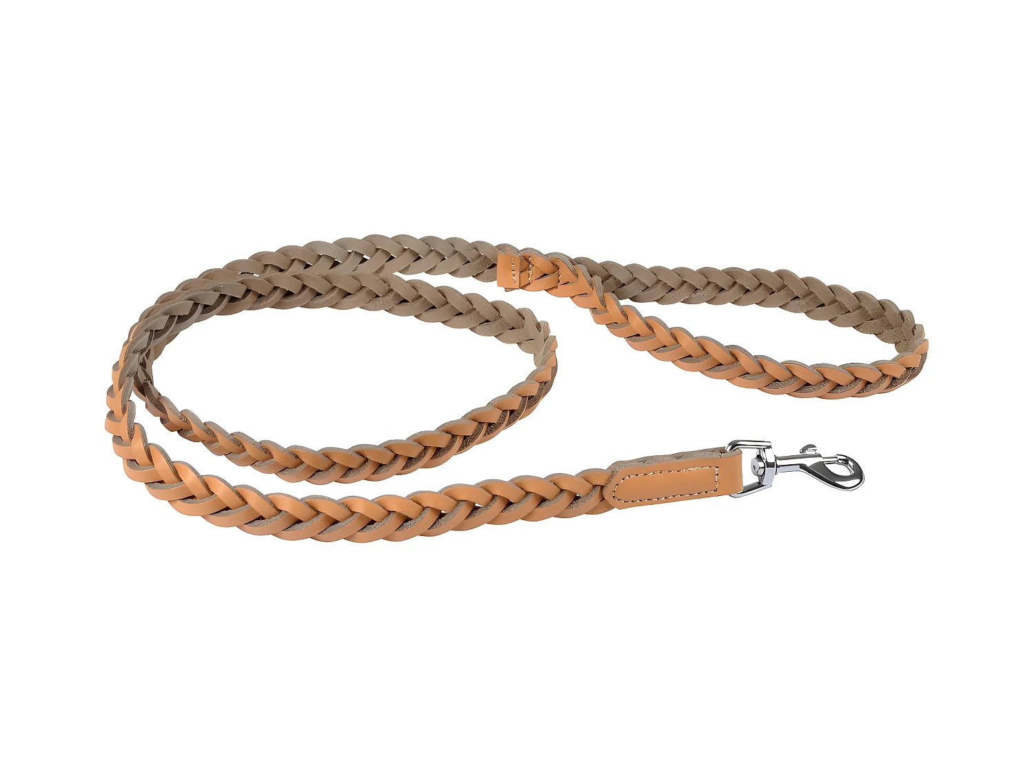 Laisse pour Chien en Cuir "Tressé" 120cm Naturel