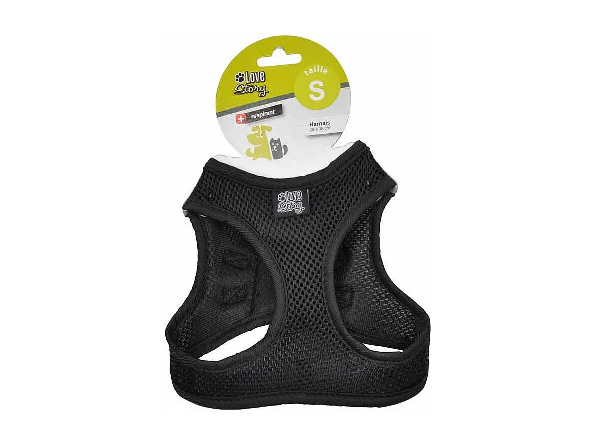 Harnais pour Chien "Mesh" 38cm Noir