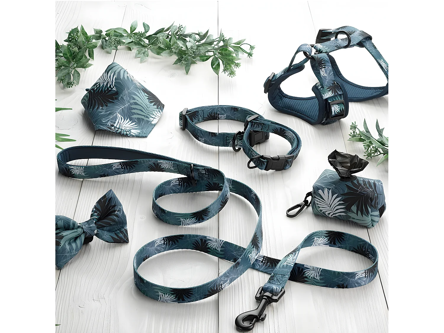 Collier pour Chien Réglable "Eden" 45cm Bleu