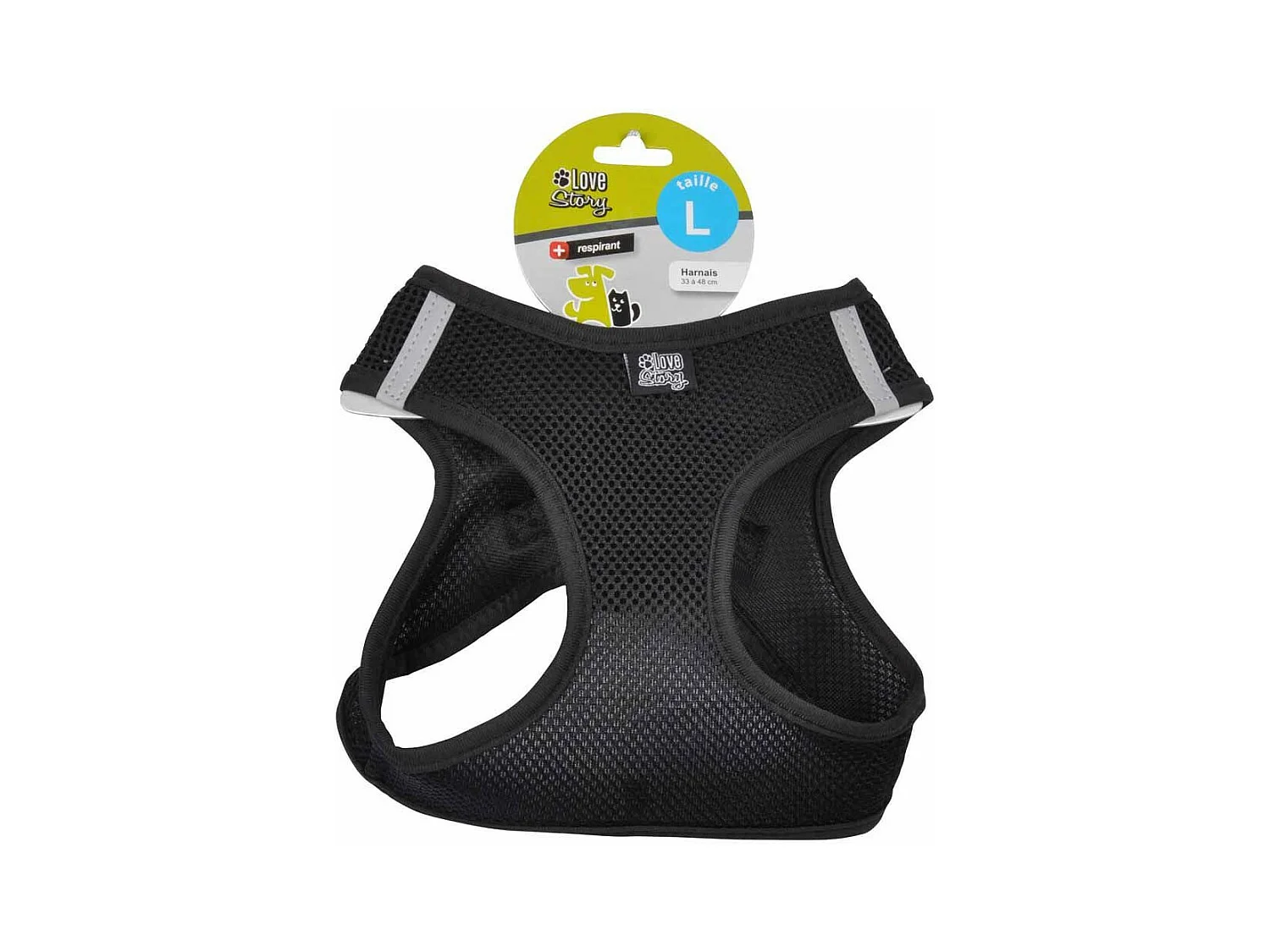 Harnais pour Chien "Mesh" 48cm Noir