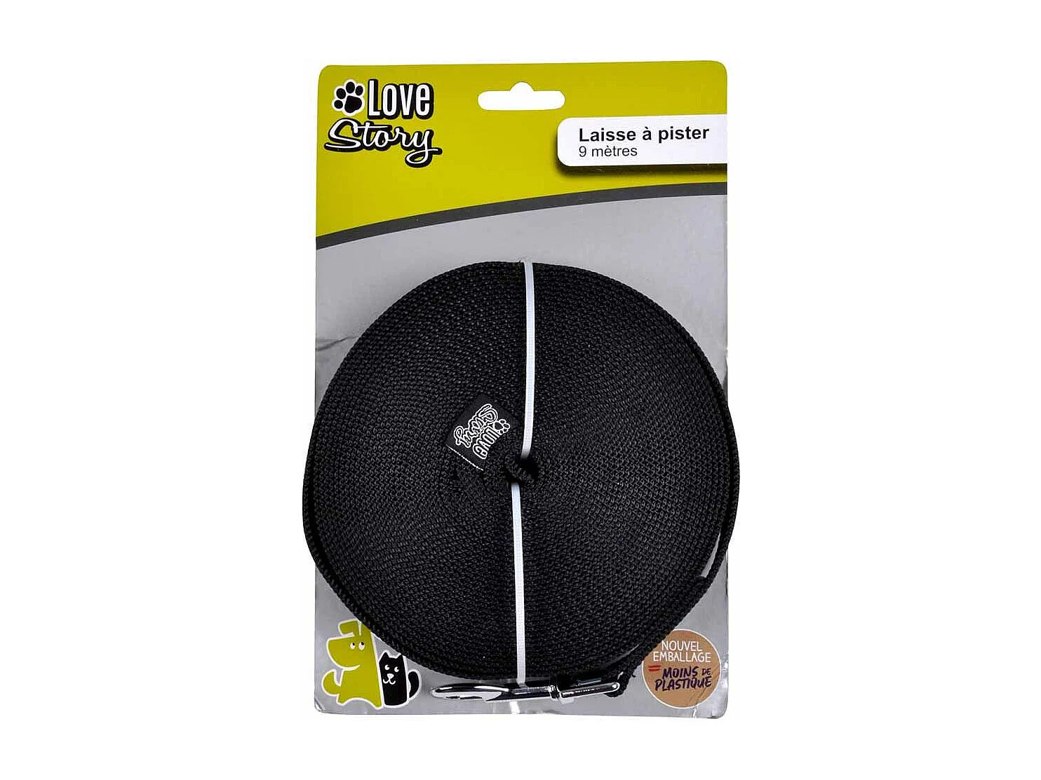 Laisse pour Chien "A Pister" 9m Noir