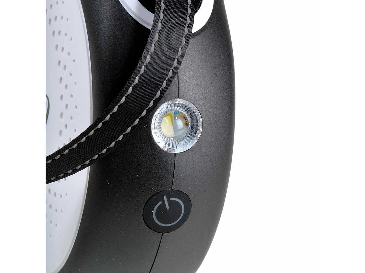 Laisse Rétractable Chien "Lumière LED" 19cm Noir